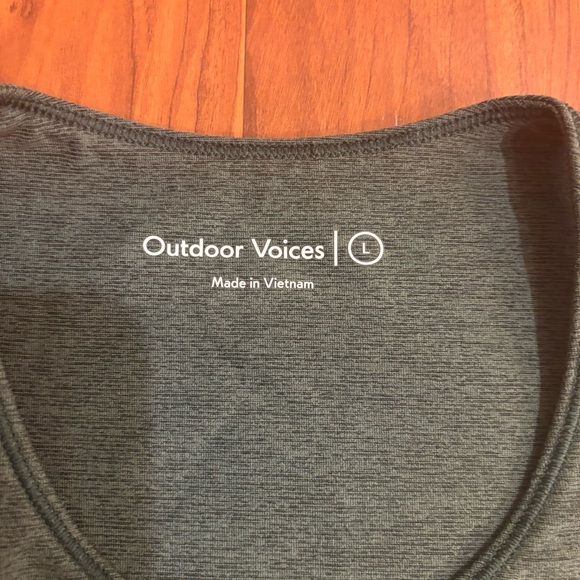 Outdoor Voices Slashback Crop Top Womens Large Dark Green - Picture 4 of 6